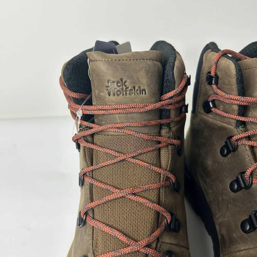 Jack Wolfskin Terraventure Waterproof Mid Mens 14 Hiking Boots Brown Work Boot